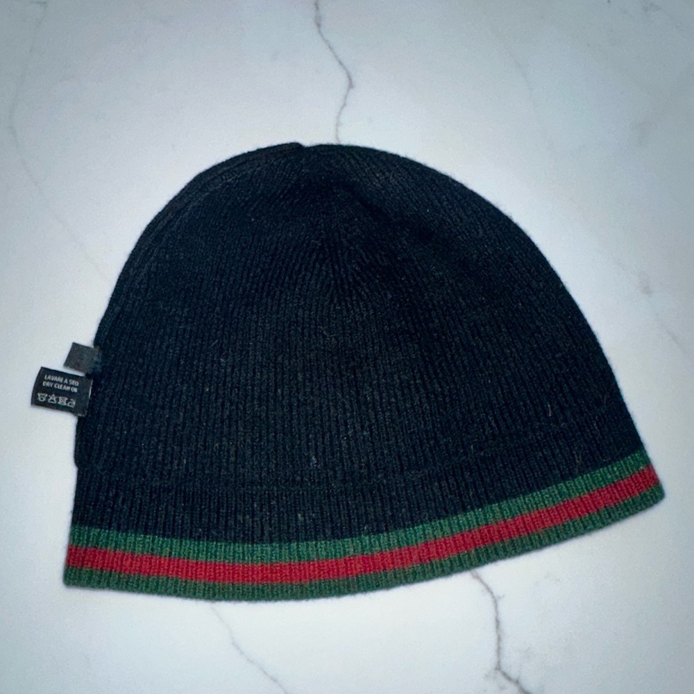 Gucci Black Knit Wool Hat